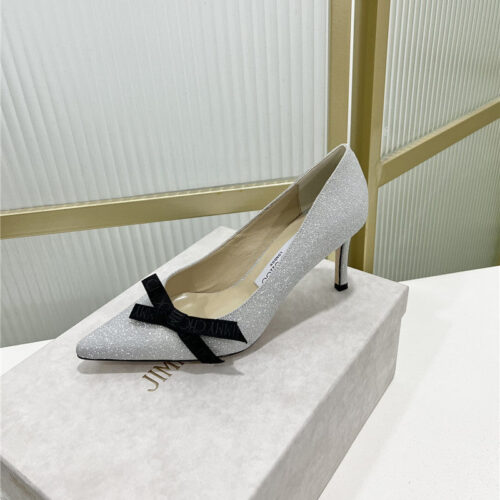 High Quality Luxury Jimmy Choo New Logo Print Webbing Square Toe Flat Shoes – Style 91159 product detail