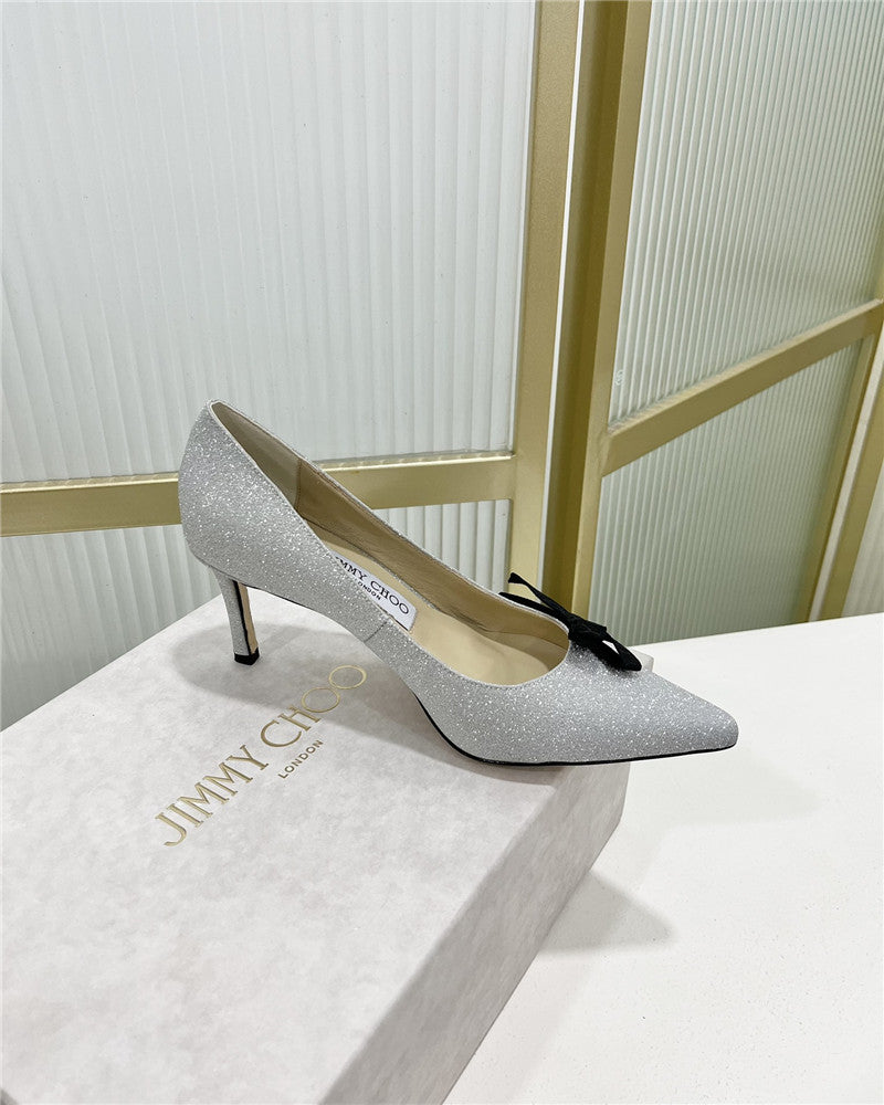 High Quality Luxury Jimmy Choo New Logo Print Webbing Square Toe Flat Shoes – Style 91159 product detail