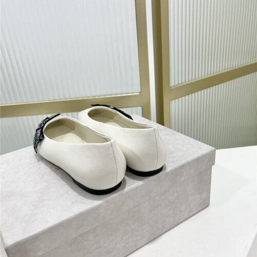 High Quality Luxury Jimmy Choo New Logo Print Webbing Square Toe Flat Shoes – Style 08663 product detail