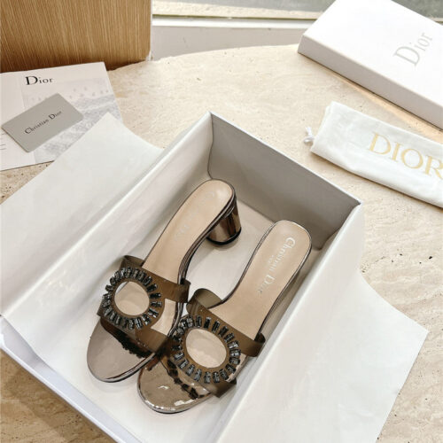 High Quality Luxury Dior Summer New Rhinestone Sandals And Slippers – Style 93126 product detail