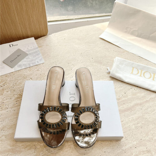 High Quality Luxury Dior Summer New Rhinestone Sandals And Slippers – Style 93126 product detail