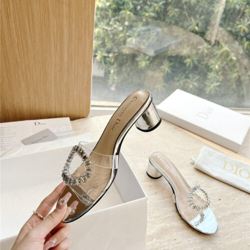 High Quality Luxury Dior Summer New Rhinestone Sandals And Slippers – Style 46790 alternate view