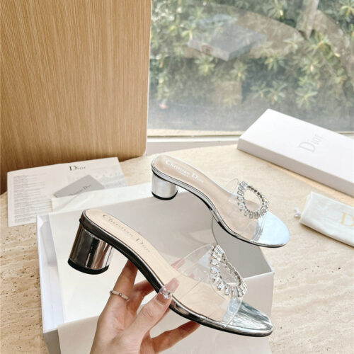 High Quality Luxury Dior Summer New Rhinestone Sandals And Slippers – Style 46790 product detail