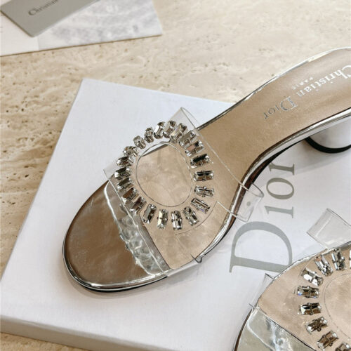 High Quality Luxury Dior Summer New Rhinestone Sandals And Slippers – Style 46790 product detail