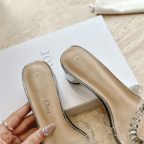 High Quality Luxury Dior Summer New Rhinestone Sandals And Slippers – Style 46790 product detail