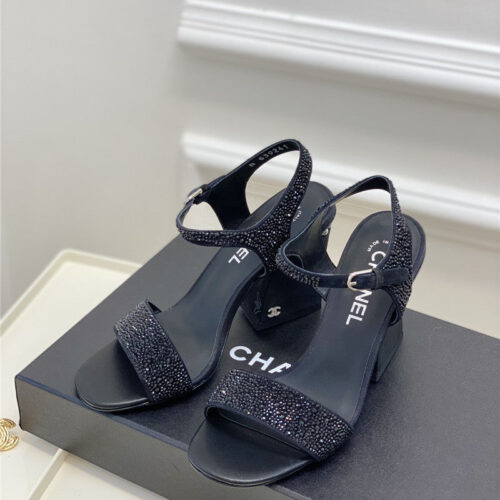 High Quality Luxury Chanel New Pearl Heel Sandals – Style 52390 alternate view