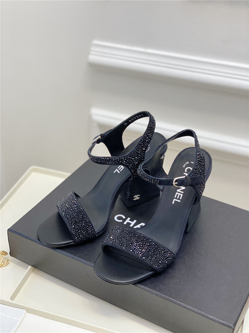 High Quality Luxury Chanel New Pearl Heel Sandals – Style 52390 product detail