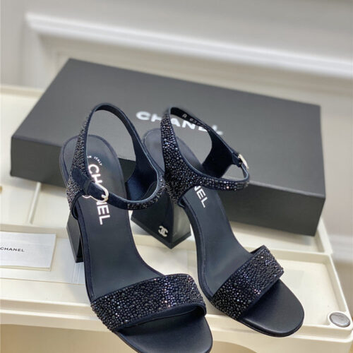 High Quality Luxury Chanel New Pearl Heel Sandals – Style 52390