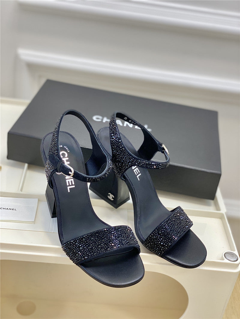 High Quality Luxury Chanel New Pearl Heel Sandals – Style 52390