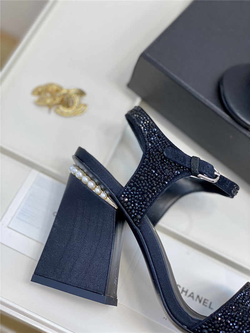 High Quality Luxury Chanel New Pearl Heel Sandals – Style 52390 product detail