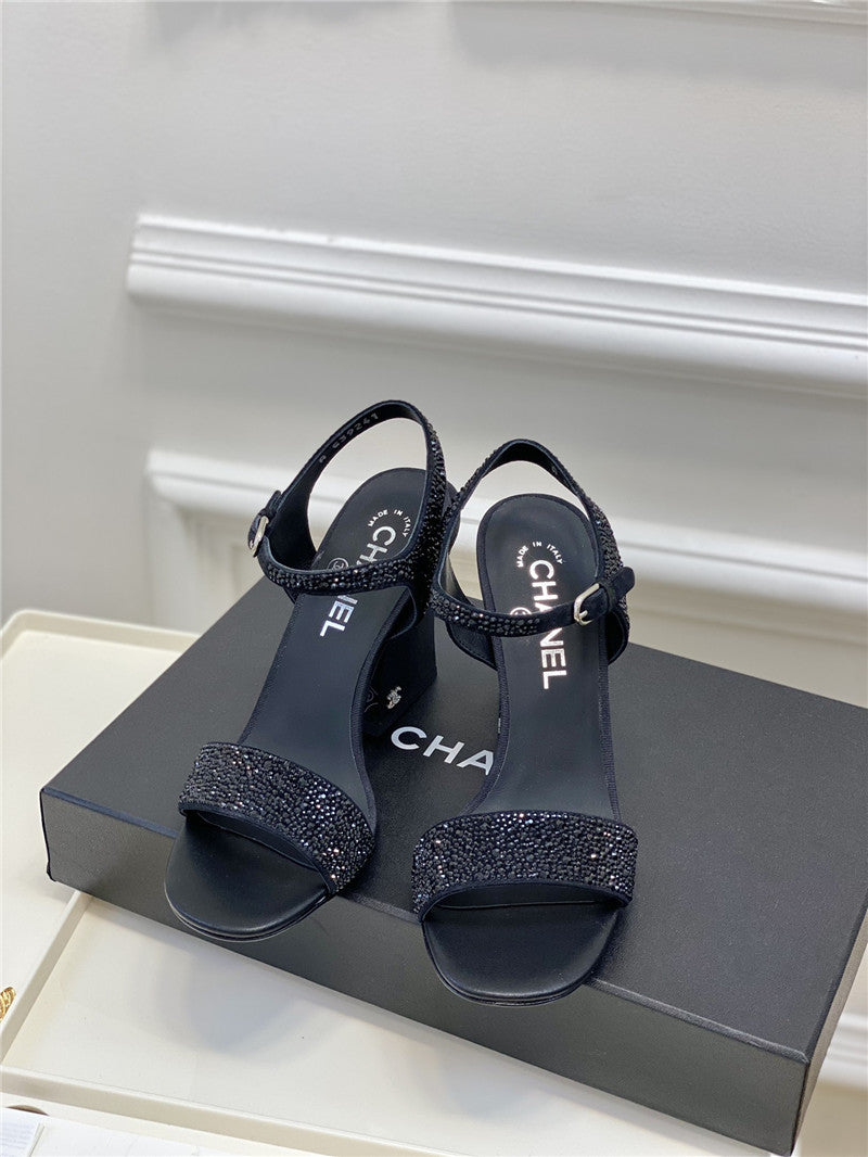 High Quality Luxury Chanel New Pearl Heel Sandals – Style 52390 product detail