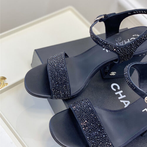 High Quality Luxury Chanel New Pearl Heel Sandals – Style 52390 product detail