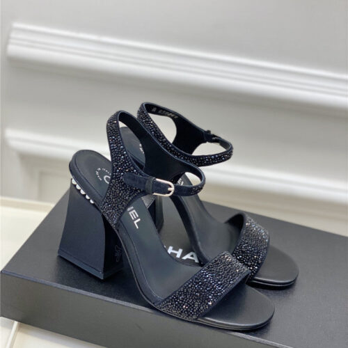 High Quality Luxury Chanel New Pearl Heel Sandals – Style 52390 product detail