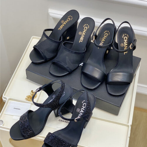 High Quality Luxury Chanel New Pearl Heel Sandals – Style 52390 product detail