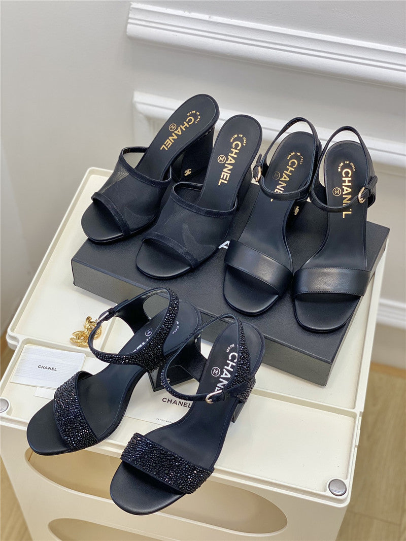 High Quality Luxury Chanel New Pearl Heel Sandals – Style 52390 product detail