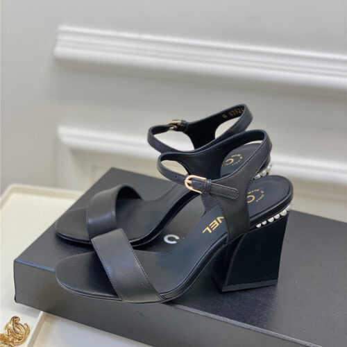 High Quality Luxury Chanel New Pearl Heel Sandals product detail