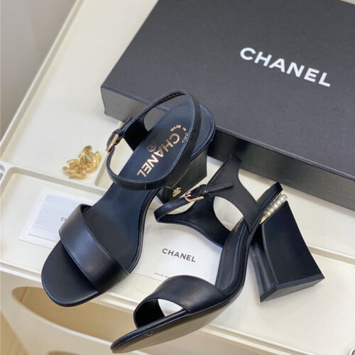 High Quality Luxury Chanel New Pearl Heel Sandals product detail