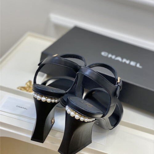 High Quality Luxury Chanel New Pearl Heel Sandals product detail