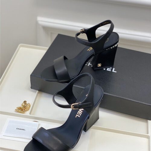 High Quality Luxury Chanel New Pearl Heel Sandals product detail