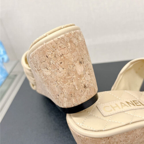 High Quality Luxury Chanel Cross Strap Round Buckle Slippers – Style 98342 product detail