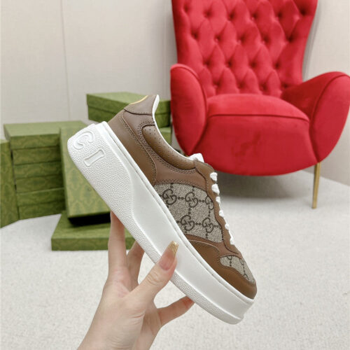 High Quality Luxury Gucci Chunky B Series Lightweight Soft Platform Sneakers – Style 82163 product detail
