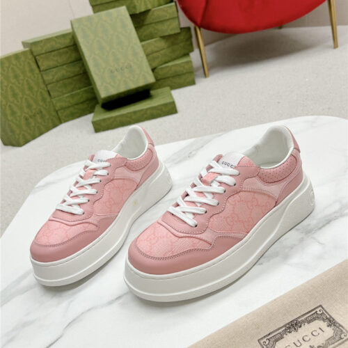 High Quality Luxury Gucci Chunky B Series Lightweight Soft Platform Sneakers – Style 80467