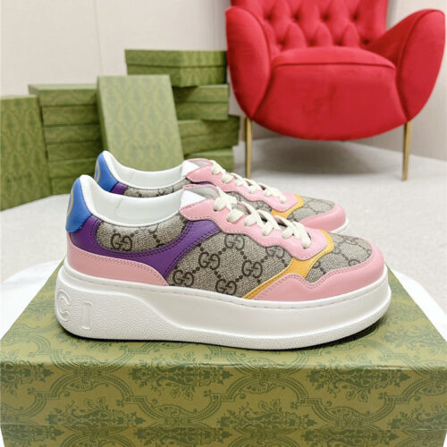High Quality Luxury Gucci Chunky B Series Lightweight Soft Platform Sneakers – Style 46003 product detail