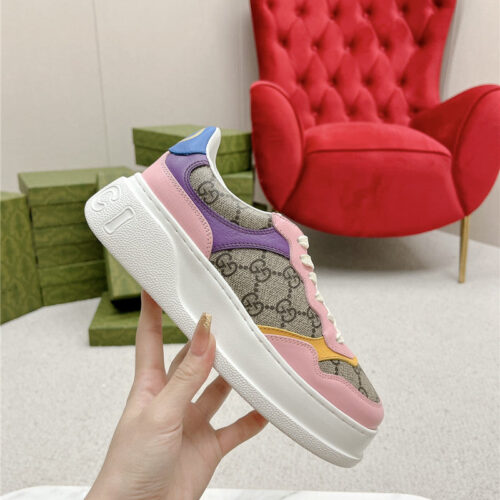 High Quality Luxury Gucci Chunky B Series Lightweight Soft Platform Sneakers – Style 46003 product detail