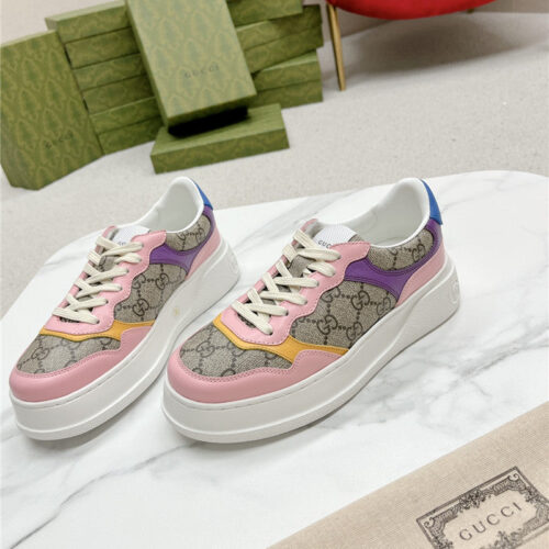 High Quality Luxury Gucci Chunky B Series Lightweight Soft Platform Sneakers – Style 46003