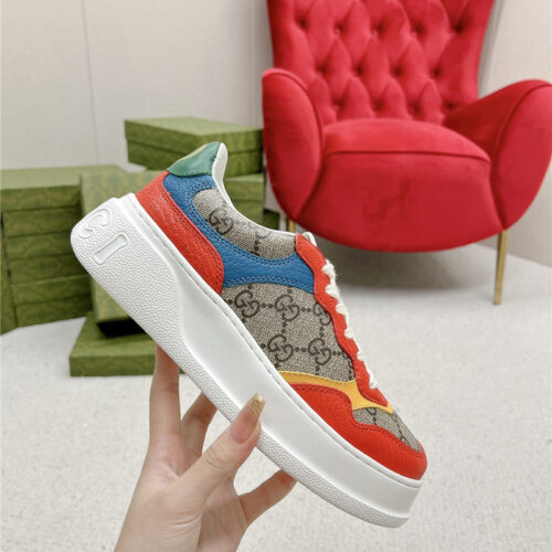 High Quality Luxury Gucci Chunky B Series Lightweight Soft Platform Sneakers – Style 77075 product detail