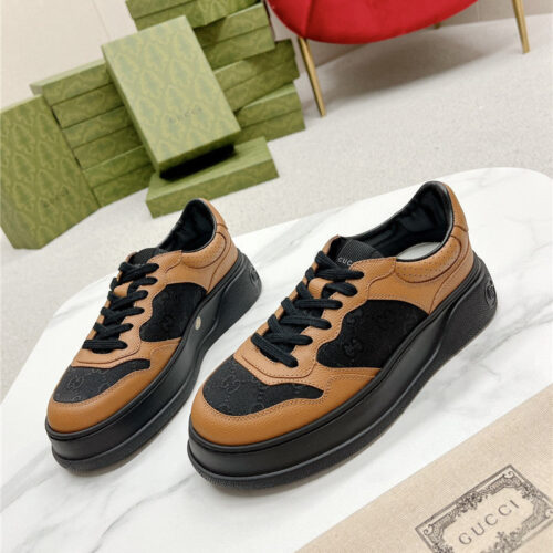 High Quality Luxury Gucci Chunky B Series Lightweight Soft Platform Sneakers – Style 73683