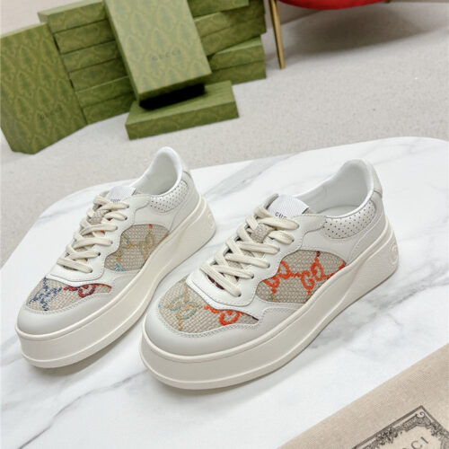 High Quality Luxury Gucci Chunky B Series Lightweight Soft Platform Sneakers
