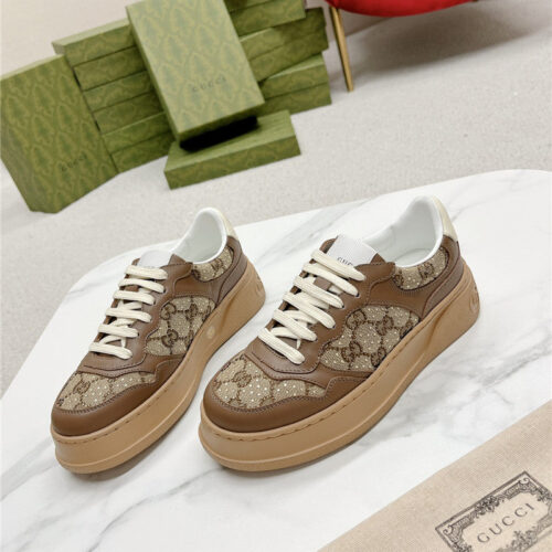 High Quality Luxury Gucci Chunky B Series Lightweight Soft Platform Sneakers – Style 35827