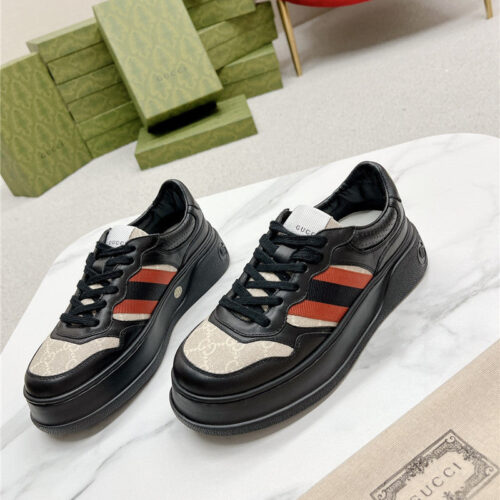 High Quality Luxury Gucci Chunky B Series Lightweight Soft Platform Sneakers – Style 30739