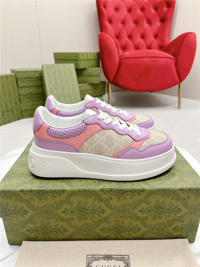 High Quality Luxury Gucci Chunky B Series Lightweight Soft Platform Sneakers – Style 29043 product detail