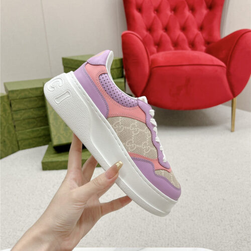 High Quality Luxury Gucci Chunky B Series Lightweight Soft Platform Sneakers – Style 29043 product detail