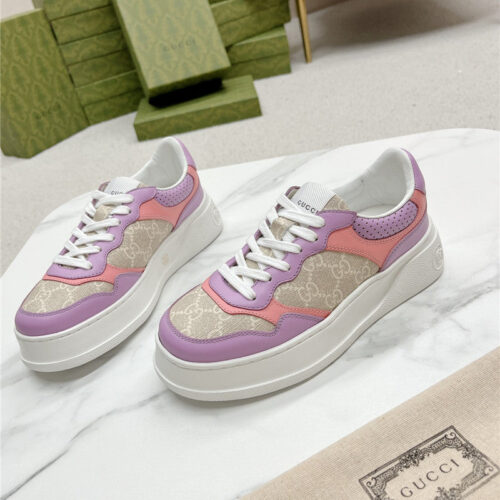 High Quality Luxury Gucci Chunky B Series Lightweight Soft Platform Sneakers – Style 29043