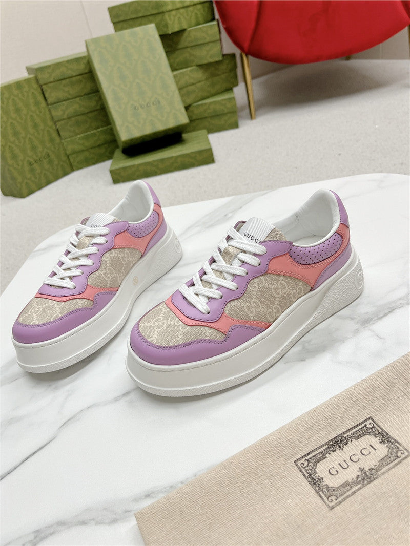High Quality Luxury Gucci Chunky B Series Lightweight Soft Platform Sneakers – Style 29043