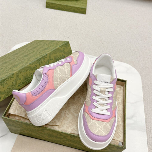 High Quality Luxury Gucci Chunky B Series Lightweight Soft Platform Sneakers – Style 29043 product detail