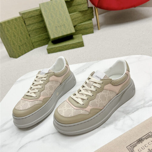 High Quality Luxury Gucci Chunky B Series Lightweight Soft Platform Sneakers – Style 58419
