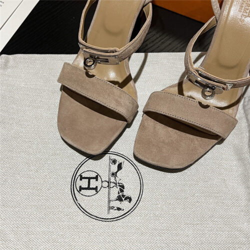 High Quality Luxury Hermes Classic H High-Heeled Sandals – Style 31555 product detail