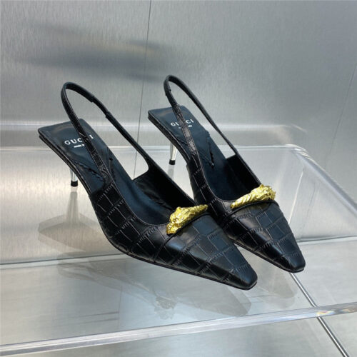 High Quality Luxury Gucci Mid Heel Candy Color Hardware Buckle Womens Shoes – Style 82067