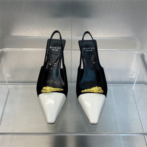 High Quality Luxury Gucci Mid Heel Candy Color Hardware Buckle Womens Shoes – Style 49299 product detail