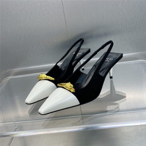 High Quality Luxury Gucci Mid Heel Candy Color Hardware Buckle Womens Shoes – Style 49299 alternate view