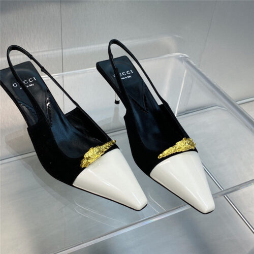 High Quality Luxury Gucci Mid Heel Candy Color Hardware Buckle Womens Shoes – Style 49299 product detail