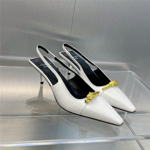 High Quality Luxury Gucci Mid Heel Candy Color Hardware Buckle Womens Shoes – Style 80371