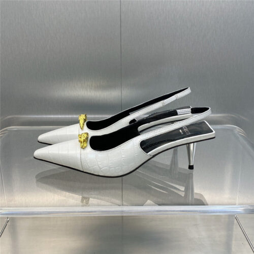 High Quality Luxury Gucci Mid Heel Candy Color Hardware Buckle Womens Shoes – Style 80371 product detail