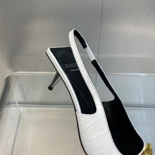 High Quality Luxury Gucci Mid Heel Candy Color Hardware Buckle Womens Shoes – Style 80371 product detail
