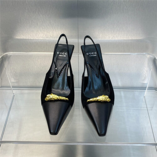 High Quality Luxury Gucci Mid Heel Candy Color Hardware Buckle Womens Shoes – Style 13139 product detail