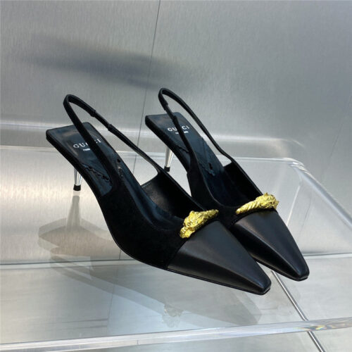 High Quality Luxury Gucci Mid Heel Candy Color Hardware Buckle Womens Shoes – Style 13139